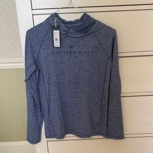 Vineyard Vines Heathered Blue Performance Hoodie